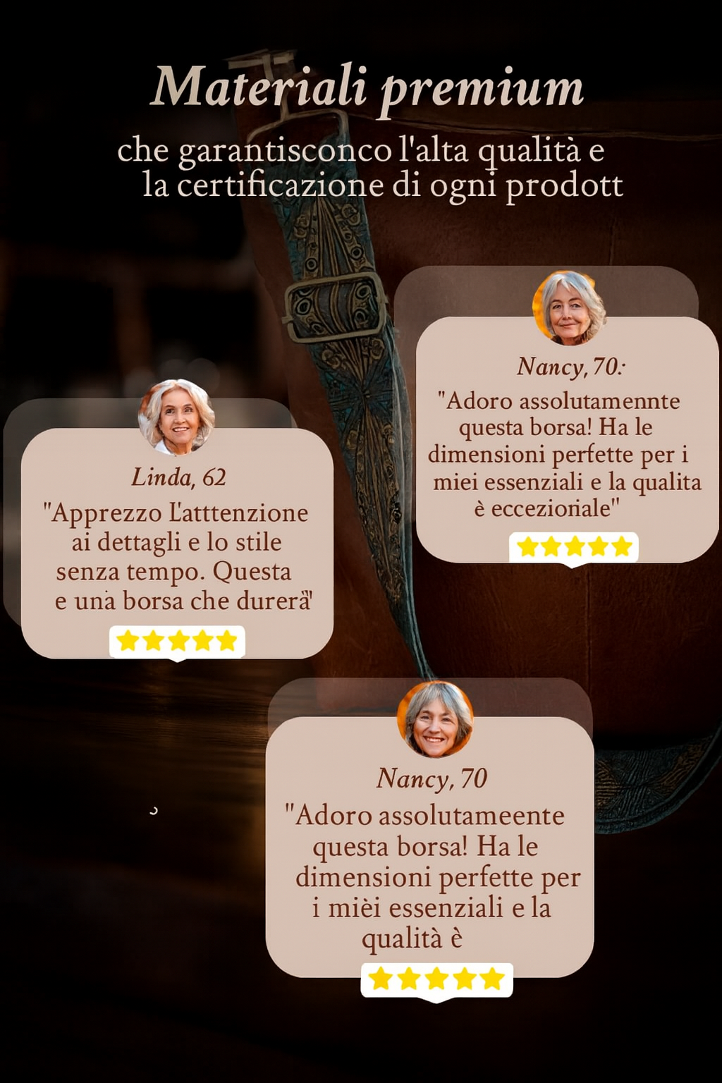 Chelsey's Vintage Charm | Borsa a tracolla in pelle