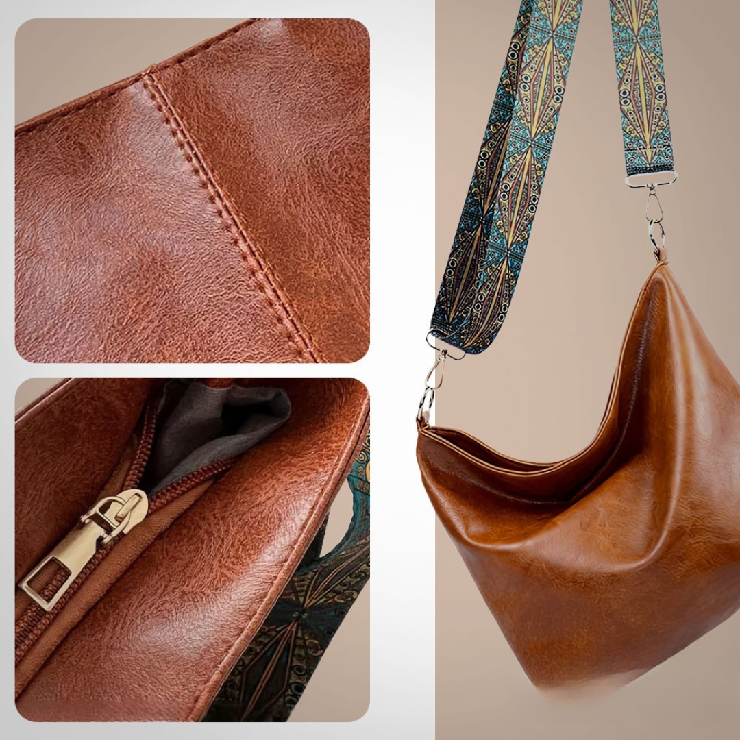 Chelsey's Vintage Charm | Borsa a tracolla in pelle