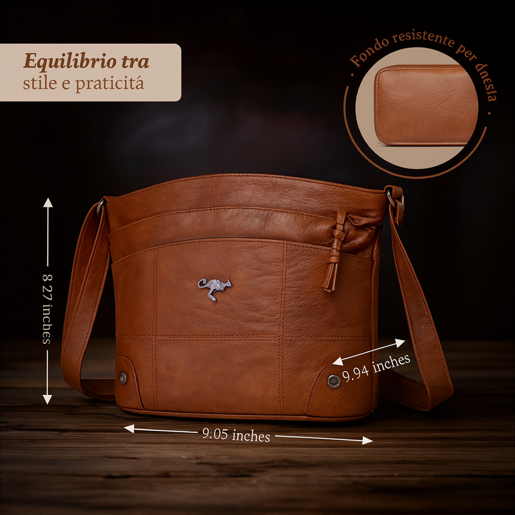 Muriel – Fascino Vintage | Borsa a Spalla in Pelle
