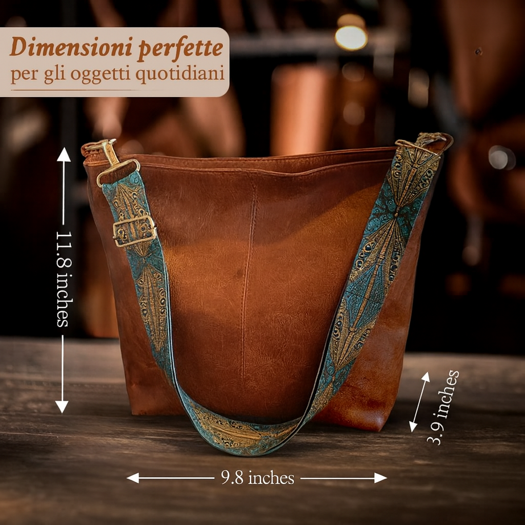 Chelsey's Vintage Charm | Borsa a tracolla in pelle