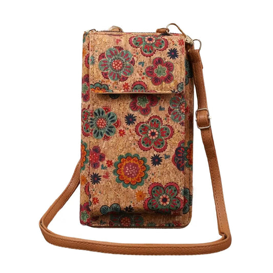Lila – Portafoglio Floreale Boho a Tracolla