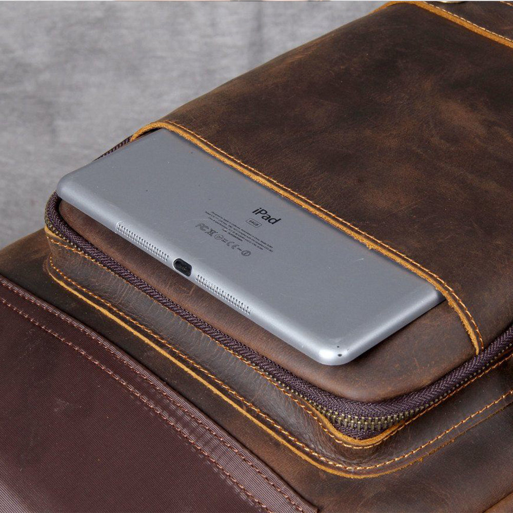 Jason – Zaino Premium in Pelle Colore Cuoio