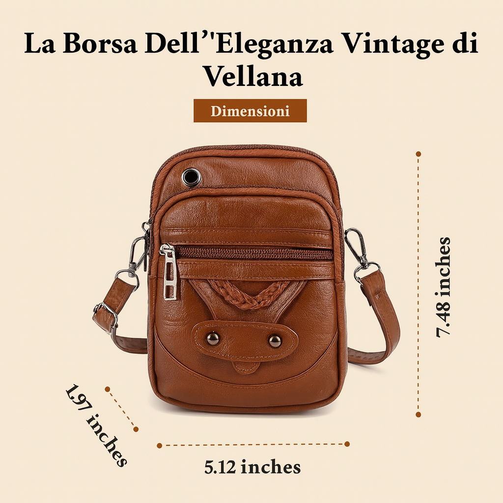 Vellana – Eleganza Vintage | Borsa a Tracolla in Pelle