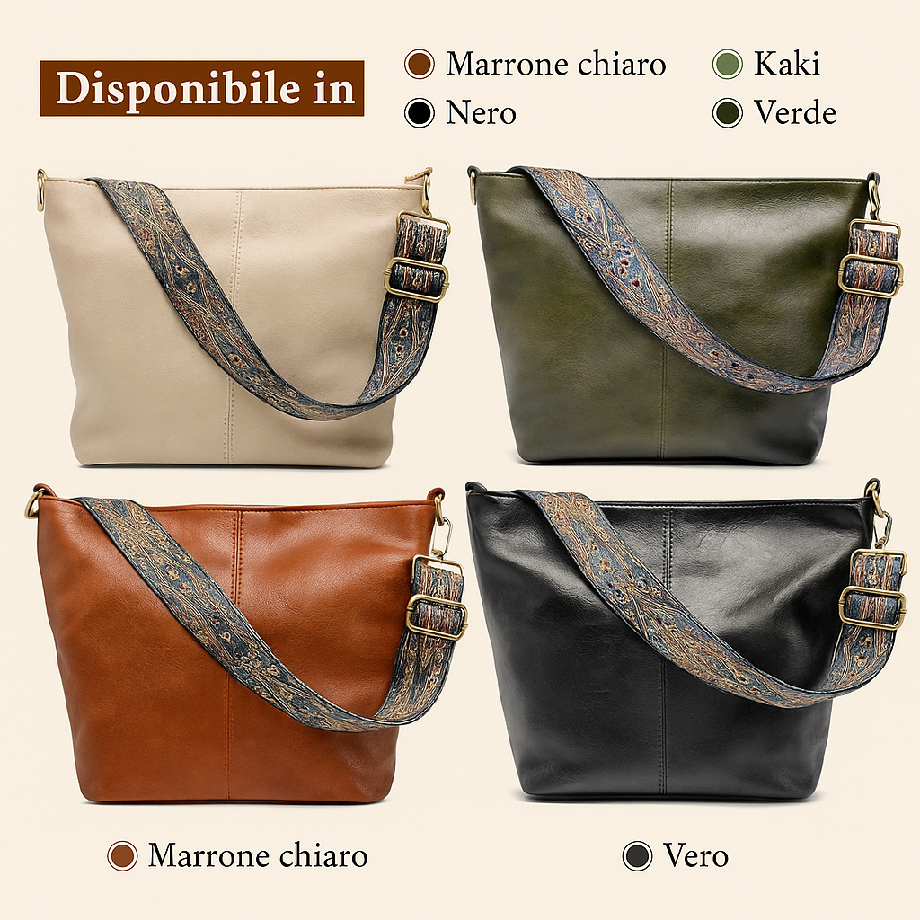 Chelsey's Vintage Charm | Borsa a tracolla in pelle