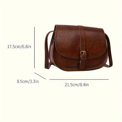 Borsa a tracolla Evelyn Classic Saddle