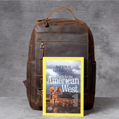 Jason – Zaino Premium in Pelle Colore Cuoio