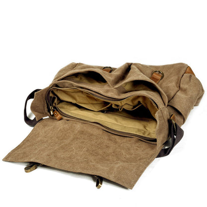 Scott – Borsa a Tracolla in Tela Cerata e Pelle